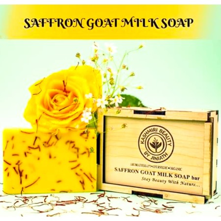 Saffron Goat Milk soap with Box 100gm